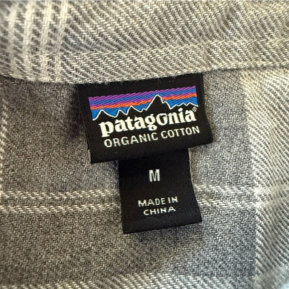 Patagonia Organic Cotton Aspen Forest Tunic Flannel Plaid Shirt Women’s Medium - Picture 9 of 11